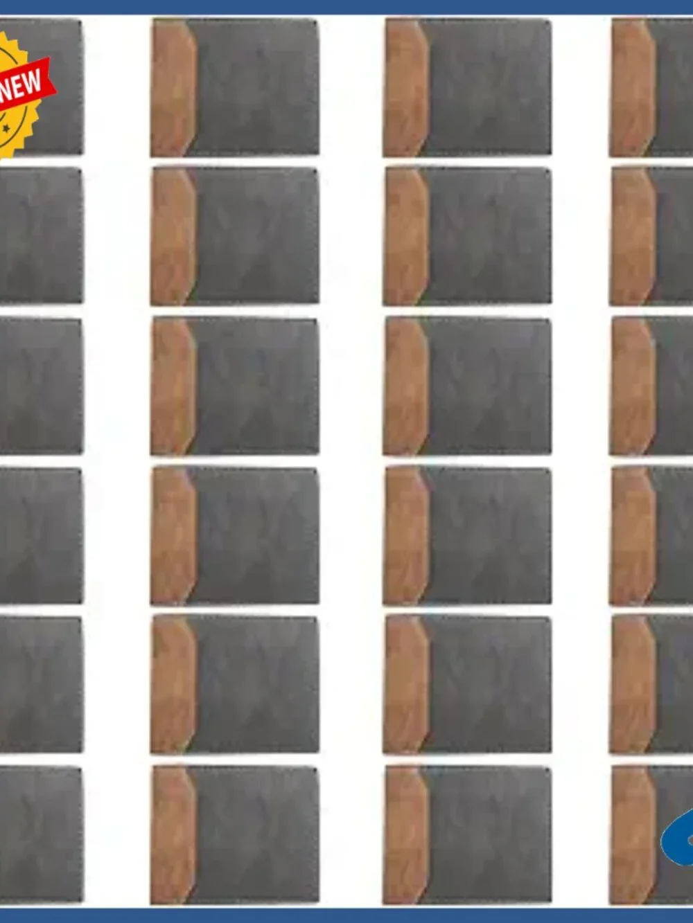 24 Pack PU Leather Bifold Wallets for Men with 6 Card Slots and Money Clip